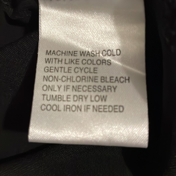 Elegant jet black jeweled neckline top by Sag Harbor size 1X - Picture 7 of 8